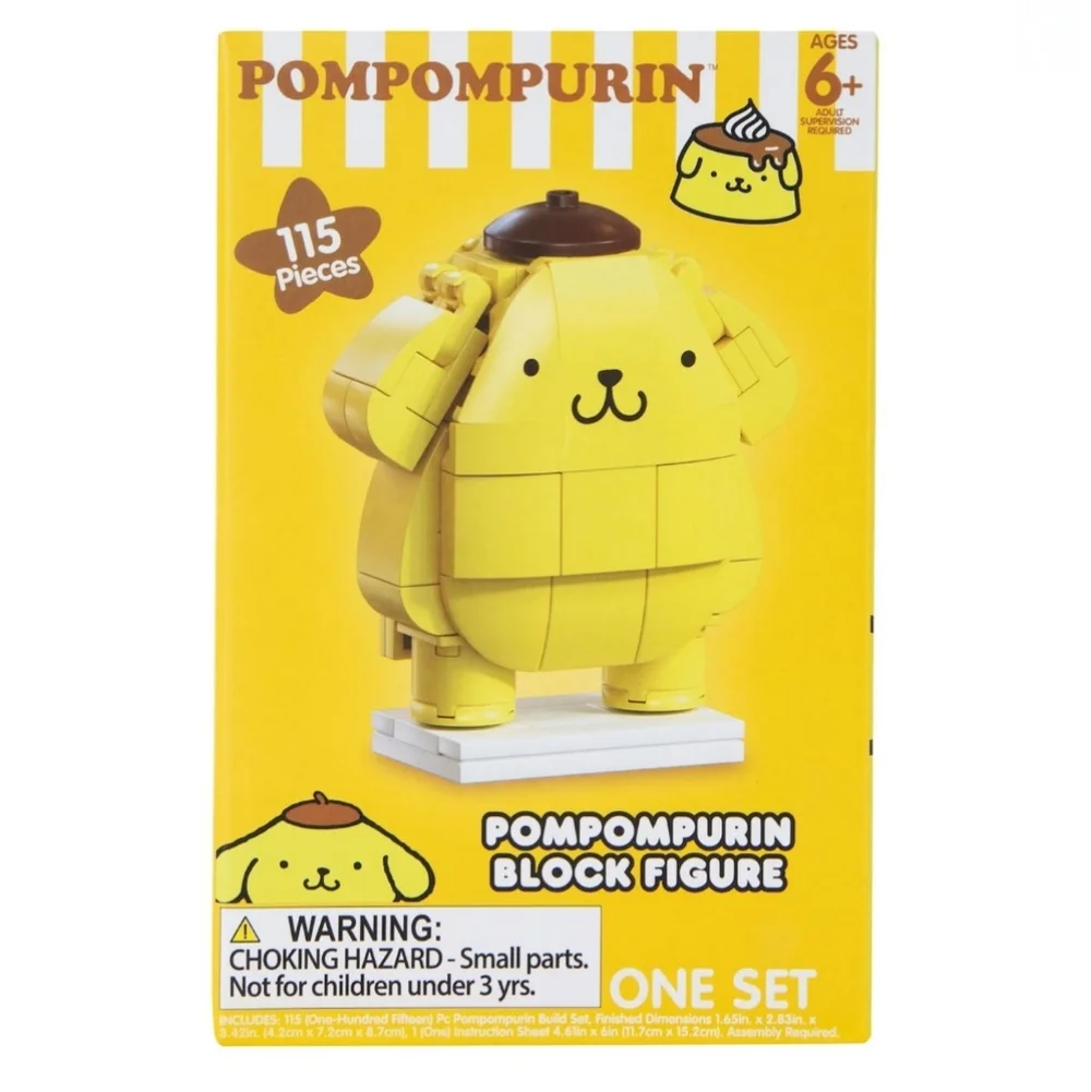 Sanrio PomPomPurin Build Kit Block Figure 115 Pieces Yellow